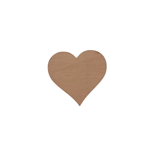 Decoratiune din lemn de plop - inima - 35 mm