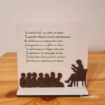 Decoratiune cu mesaj gravat pentru invatatoare