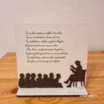 Decoratiune cu mesaj gravat pentru invatatoare
