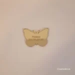 Figurine personalizate pe oglindă aurie fluture