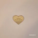 Figurine personalizate pe oglindă aurie inima