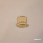 Figurine personalizate pe oglindă aurie joben