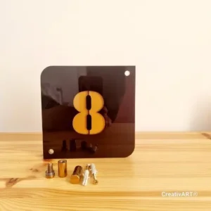 Număr de casă negru design premium 1