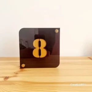 Număr de casă negru design premium