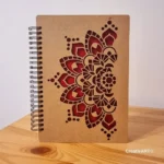 Agendă coperți din lemn model Mandala