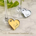 Decoratiuni pahare personalizate pe oglinda aurie 2