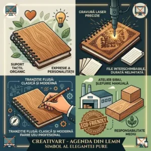 Agenda din lemn simbol al elegantei
