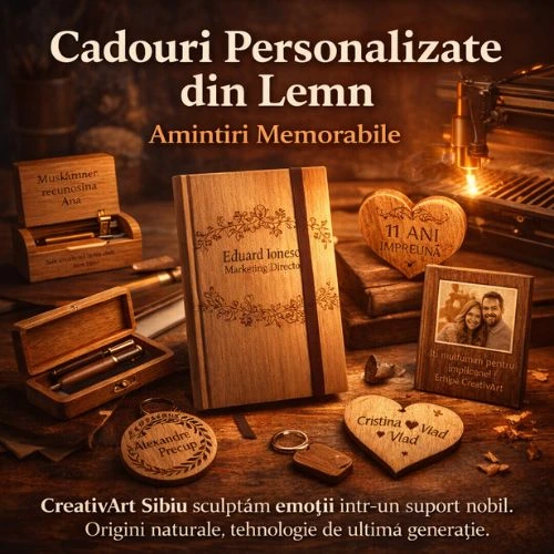 Cadouri personalizate din lemn