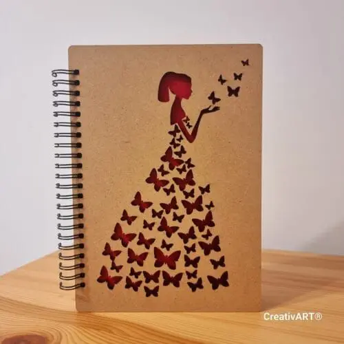 Agenda coperti lemn model butterflies lady Agenda coperti lemn model butterflies lady