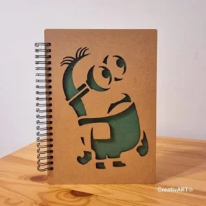 Agenda din lemn model minion