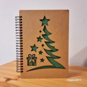 Agenda lemn model cadou de iarna