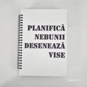 Agenda lemn planifica nebunii deseneaza vise