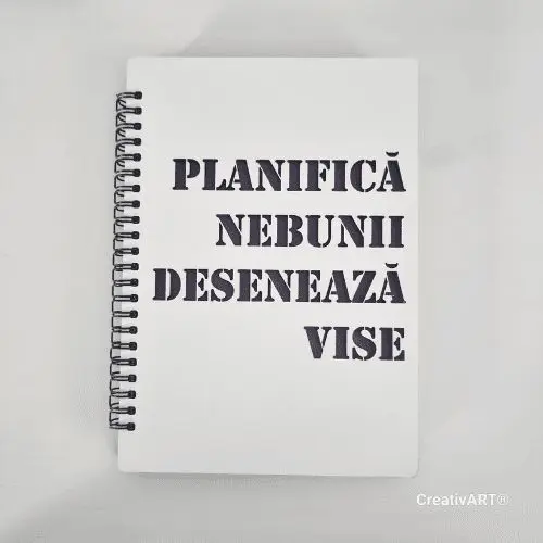 Agenda lemn planifica nebunii deseneaza vise Agenda lemn planifica nebunii deseneaza vise