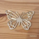 Decor fluture oglinda acrilica aurie