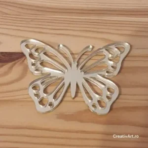 Decor fluture oglinda acrilica aurie