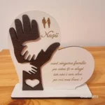 Decoratiune cu mesaj pentru nasi