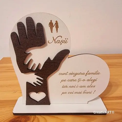 Decoratiune cu mesaj pentru nasi Decoratiune cu mesaj pentru nasi
