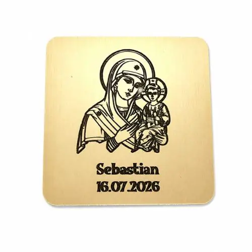Marturie magnetica personalizata Maria cu pruncul Marturie magnetica personalizata Maria cu pruncul