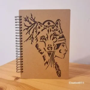 Agenda din lemn model Indian Tribal